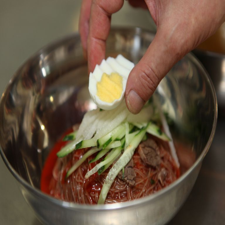 비빔냉면 완성!!
